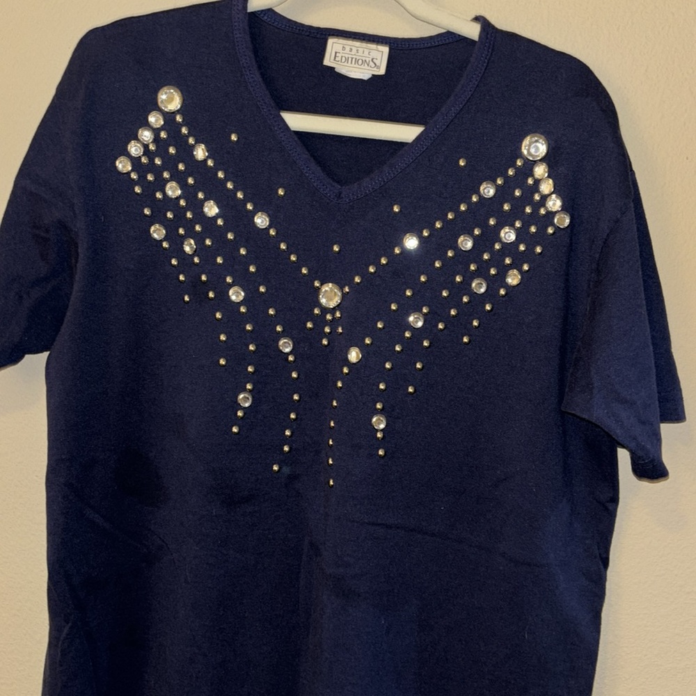 Vintage 90s Basic Edition Gemstone Tshirt - image 4